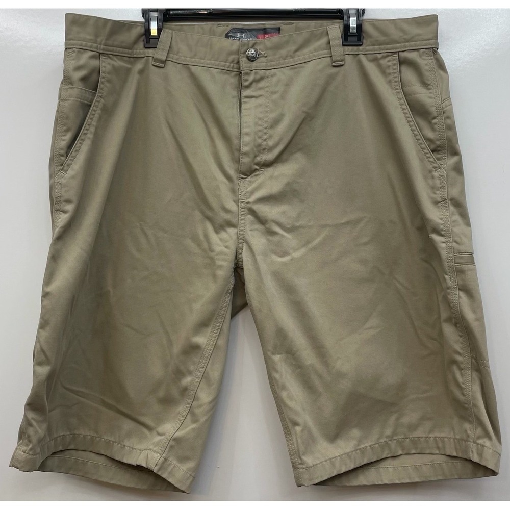 Under Armour Locust Field Utility Shorts Mens 38 Khaki Tactical HeatGear 1215994